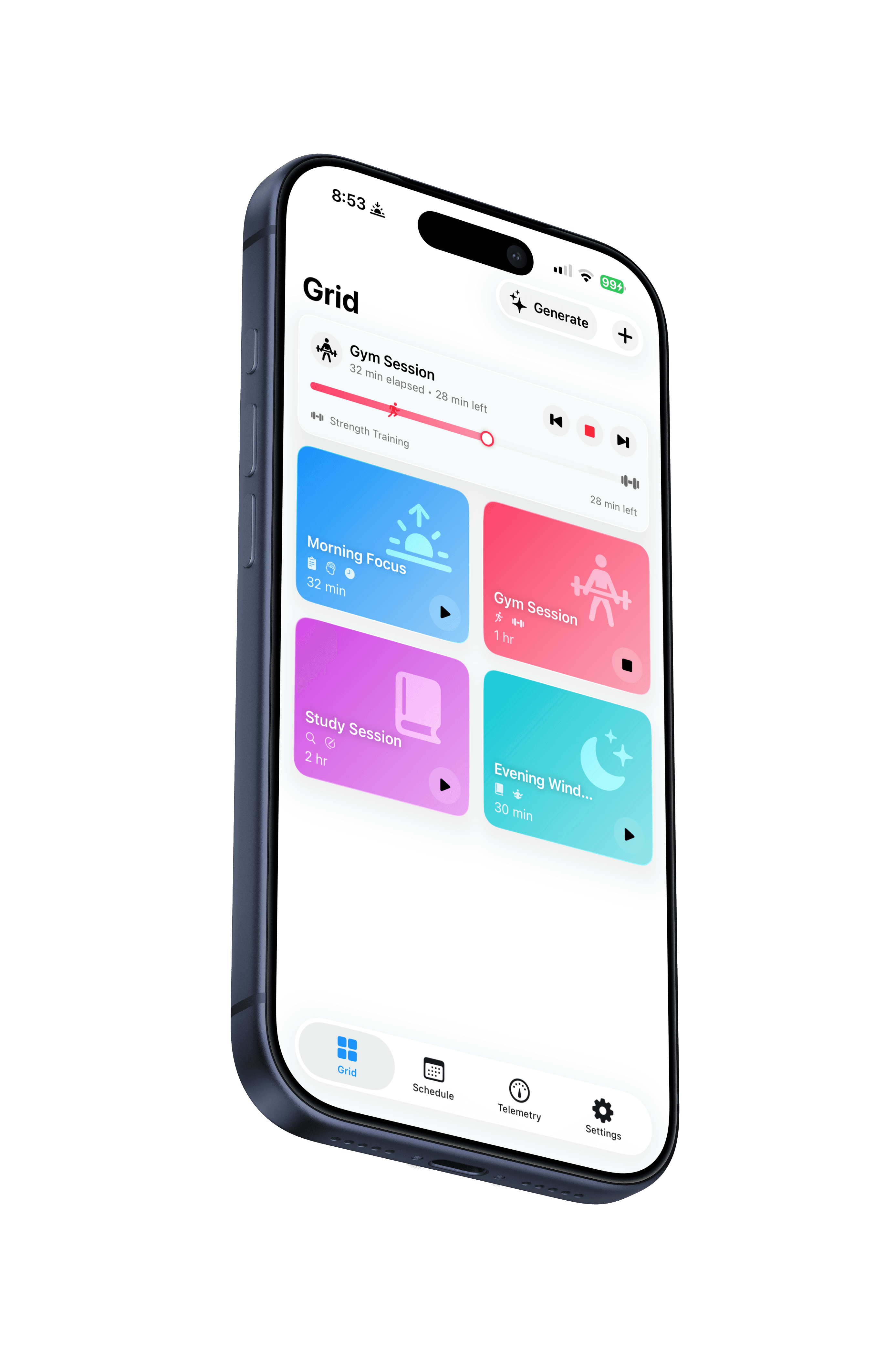 Launch Grid iPhone mockup (light)